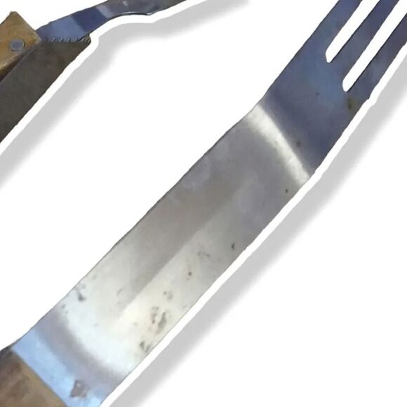 VTG 5 Piece Wooden Handle Kitchen BBQ Serving Utensils Bundle - Picture 14 of 14